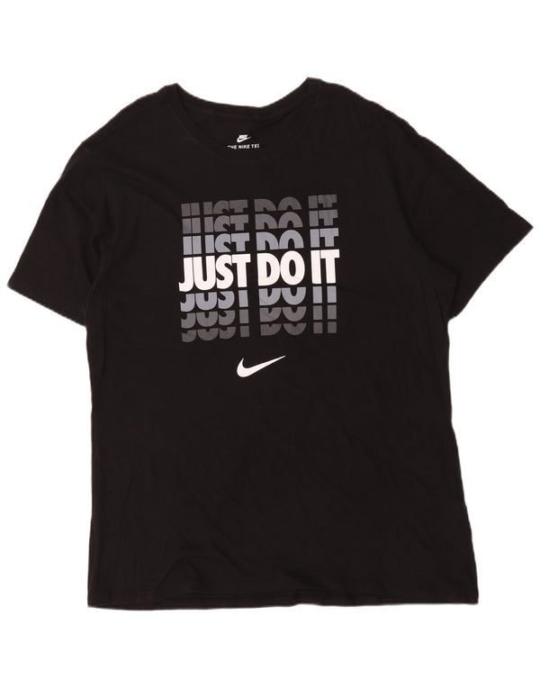 Nike Mens Graphic T-Shirt Top XL Black Cotton