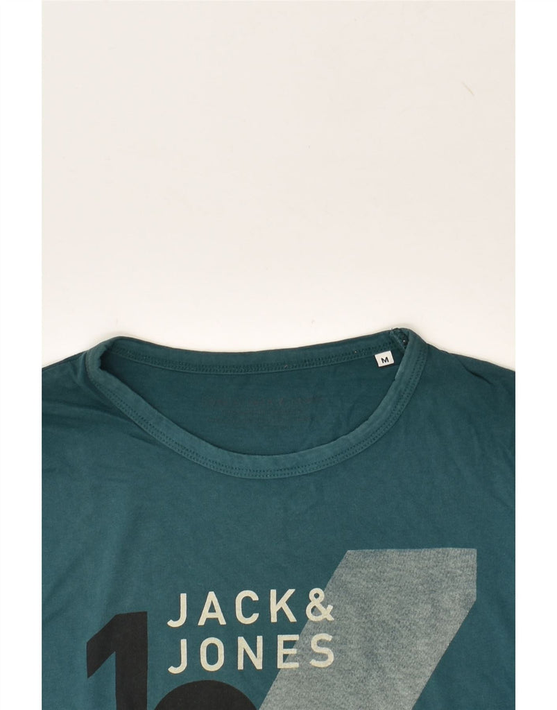 JACK & JONES Mens Graphic T-Shirt Top Medium Green Cotton | Vintage Jack & Jones | Thrift | Second-Hand Jack & Jones | Used Clothing | Messina Hembry 