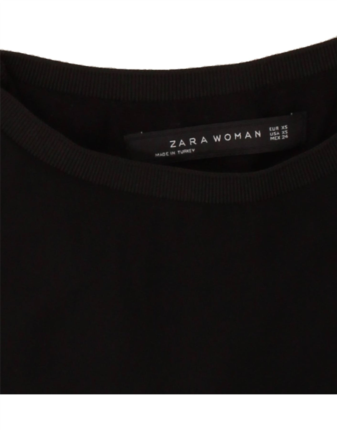 ZARA Womens Oversized Long Sleeve Blouse Top UK 6 XS Black Vintage Zara and Second-Hand Zara from Messina Hembry 