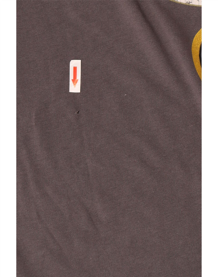 Reebok Mens Graphic Top Long Sleeve Medium Grey Cotton