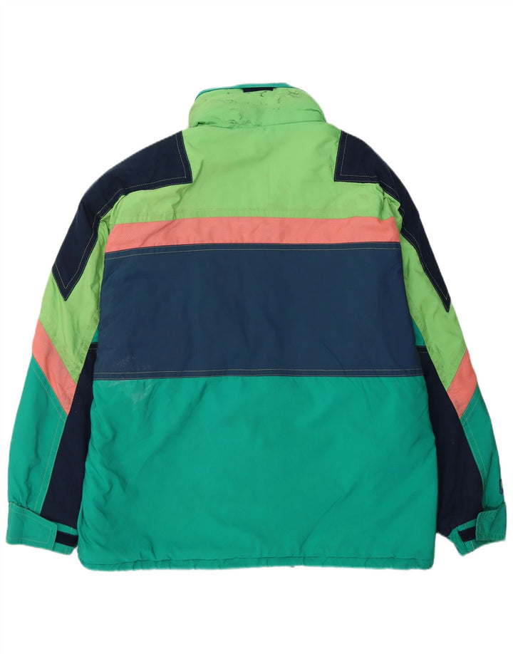 Colmar Mens Hooded Ski Jacket IT 52 Large Green Colourblock