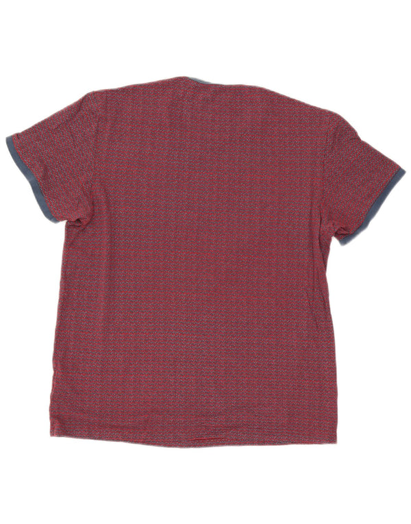 Penguin Mens T-Shirt Top Large Red Chevron