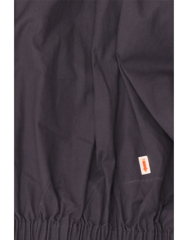 Vintage Womens Hooded Anorak Jacket IT 52 XL Navy Blue