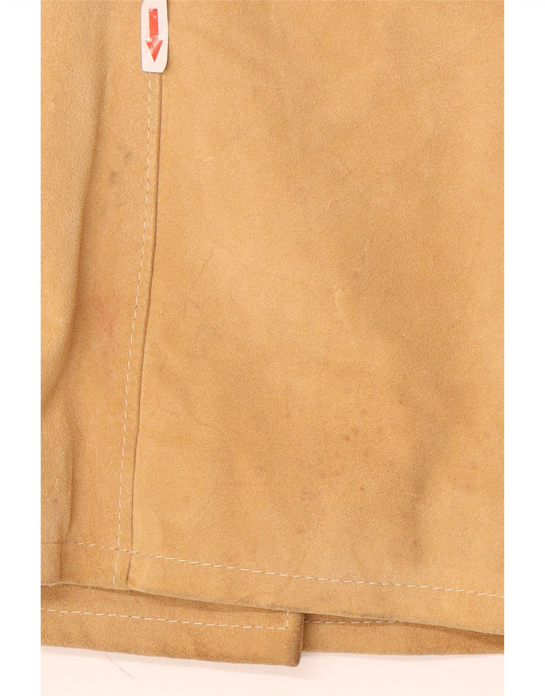Dario Brizzi Womens Double Breasted Suede Jacket UK 10 Small Beige Leather