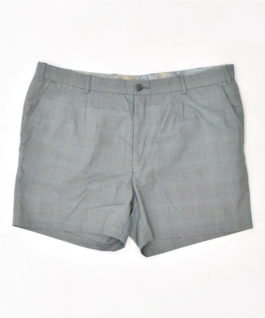 KEMPEL Mens Chino Shorts 2XL W42 Grey Check Cotton | Vintage | Thrift | Second-Hand | Used Clothing | Messina Hembry 