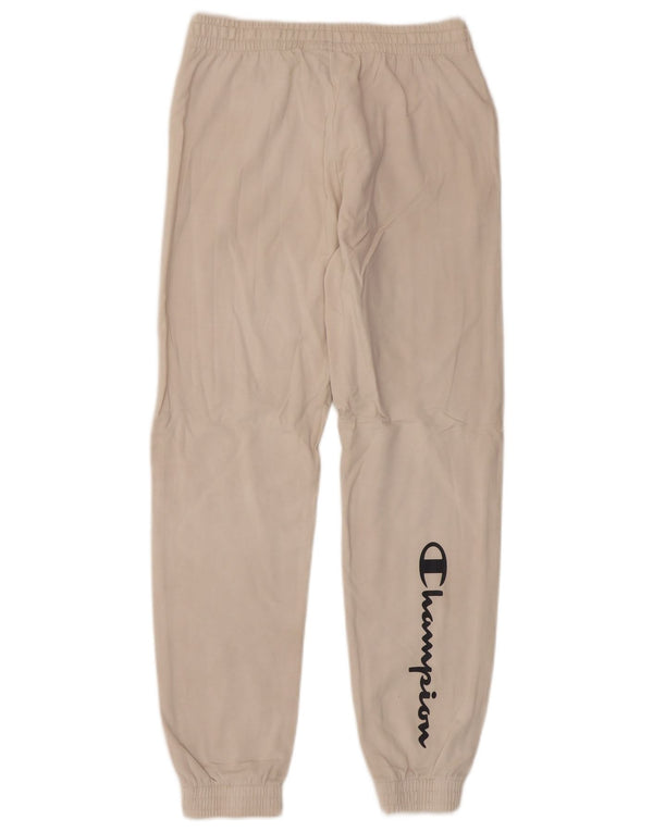 Champion Womens Graphic Tracksuit Trousers Joggers UK 12 Medium Beige