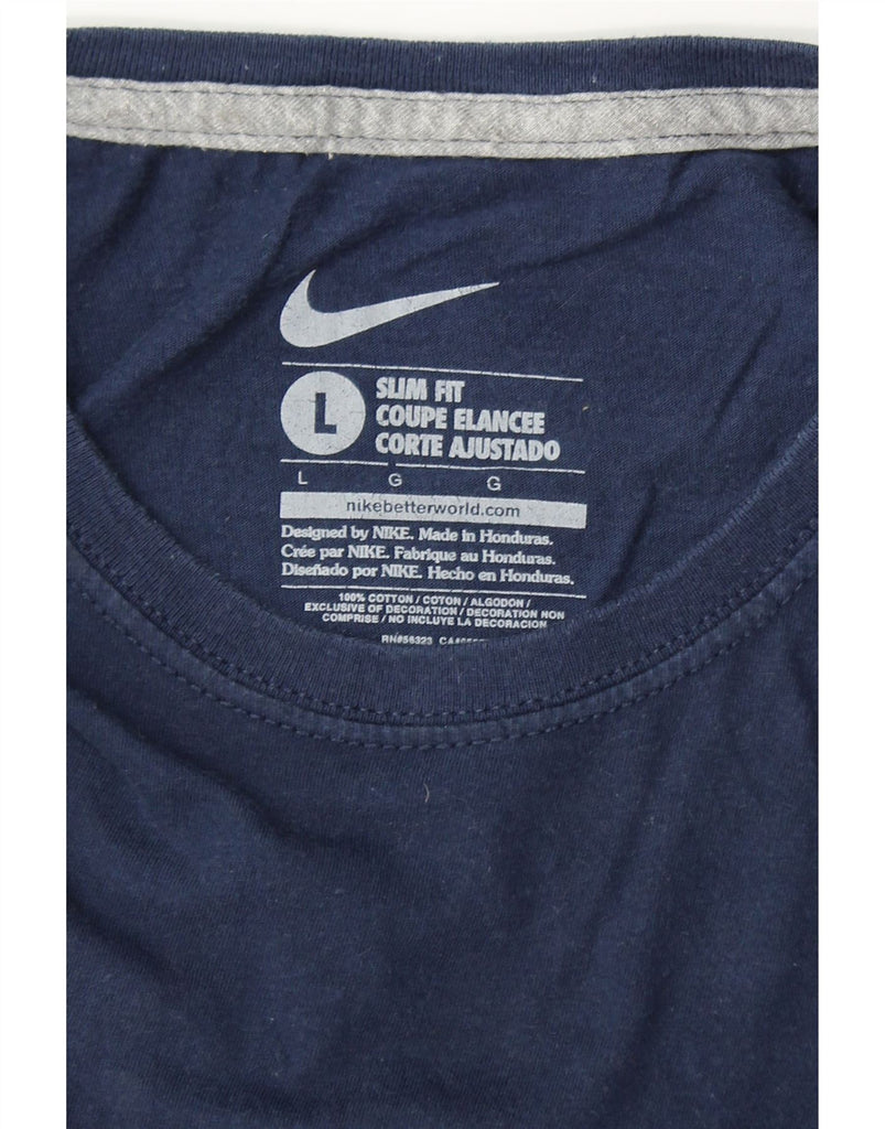 NIKE Womens Seattle Seahawks Graphic T-Shirt Top UK 14 Large Navy Blue Vintage Nike and Second-Hand Nike from Messina Hembry 