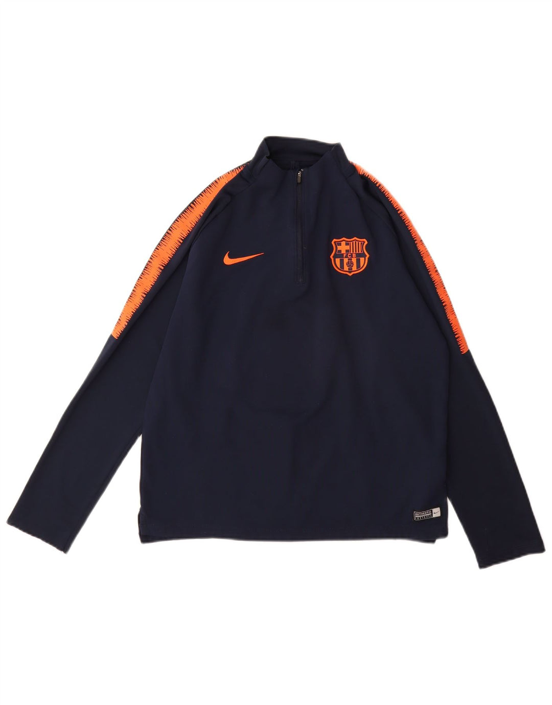 NIKE Boys Graphic Pullover Tracksuit Top 13-14 Years Navy Blue Colourblock