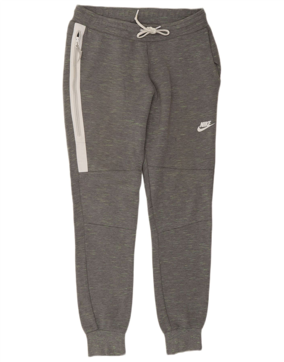 NIKE Mens Tracksuit Trousers Joggers Small  Grey Flecked Cotton