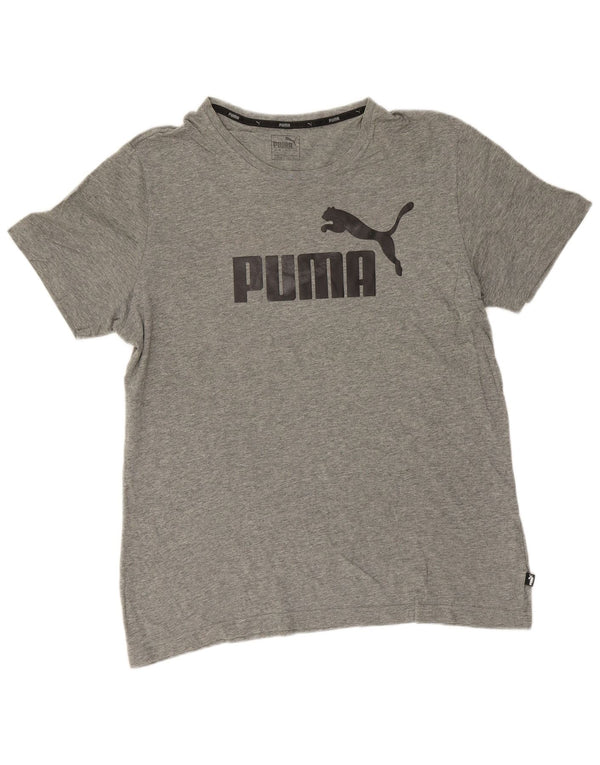 Puma Mens Graphic T-Shirt Top Large Grey
