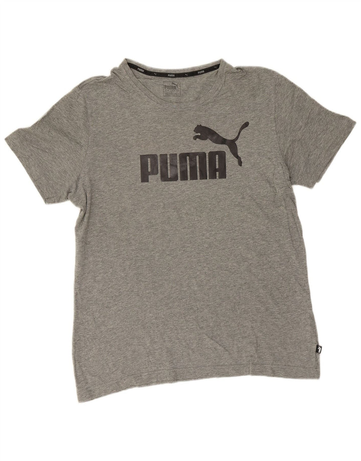 Puma Mens Graphic T-Shirt Top Large Grey