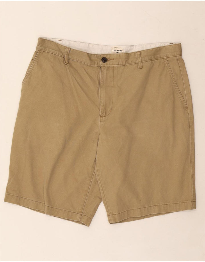 DOCKERS Mens Cargo Shorts W36 Large  Beige Cotton