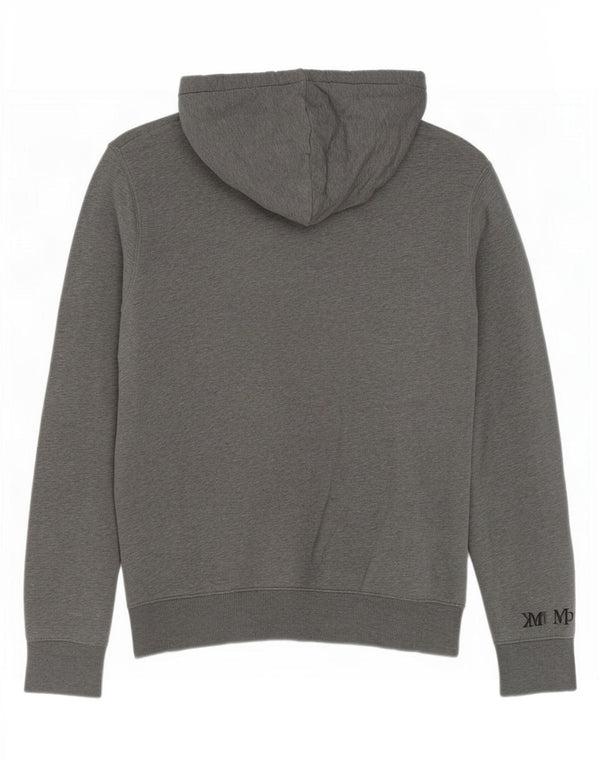 Calvin Klein Mens Graphic Hoodie Jumper Small Grey Flecked Cotton