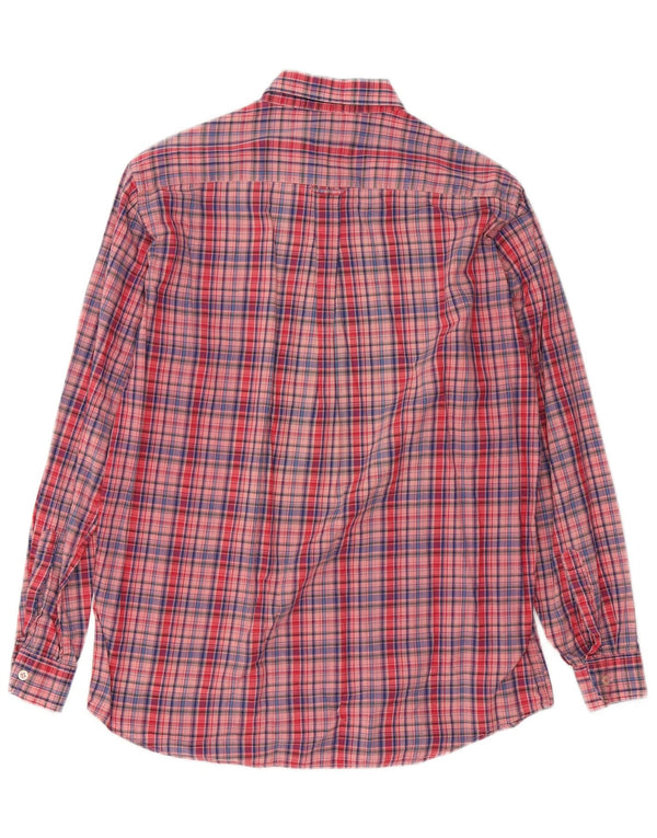 Valentino Boys Shirt 15-16 Years XL Pink Check Cotton