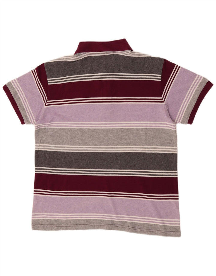 Kappa Mens Polo Shirt Large Multicoloured Striped Cotton
