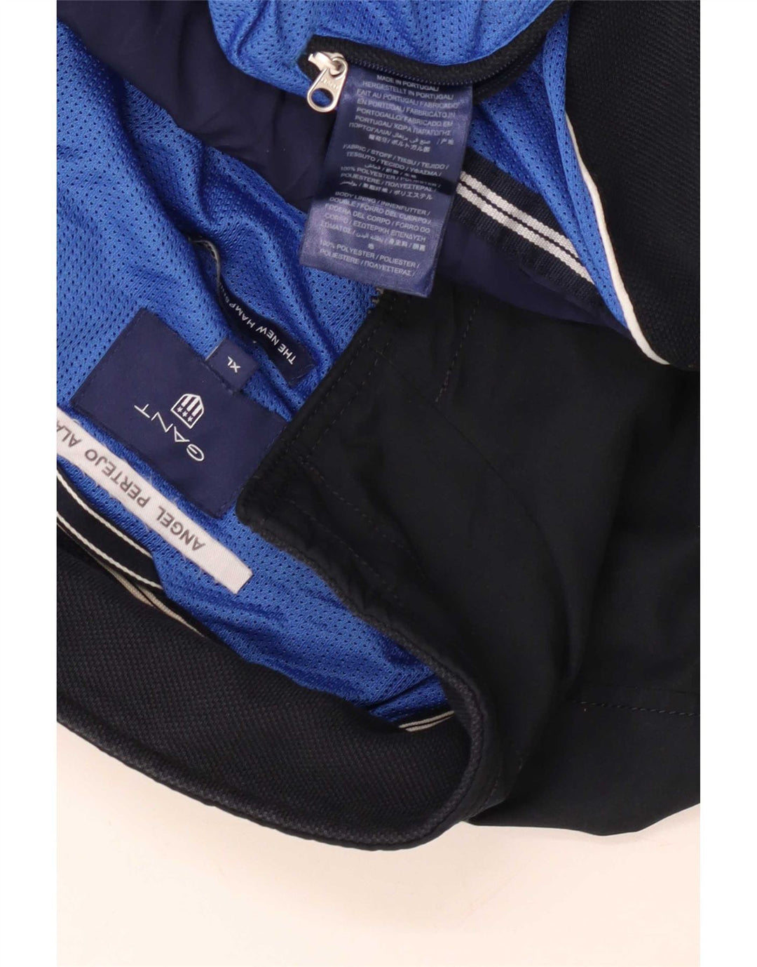 Gant Mens Bomber Jacket UK 42 XL Navy Blue Polyester