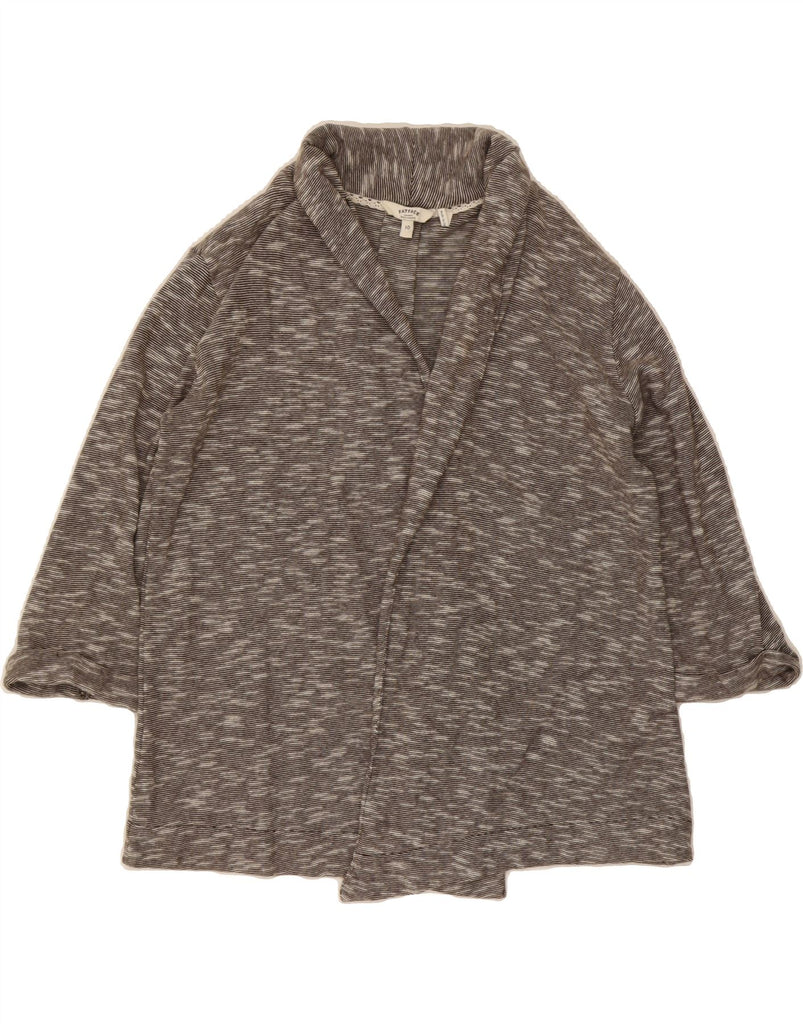FAT FACE Womens 3/4 Sleeve Open Cardigan Sweater UK 10 Small Grey Flecked Vintage Fat Face and Second-Hand Fat Face from Messina Hembry 