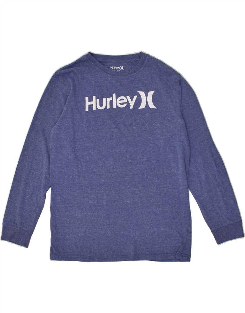 HURLEY Mens Graphic Top Long Sleeve Large Purple Polyester | Vintage Hurley | Thrift | Second-Hand Hurley | Used Clothing | Messina Hembry 