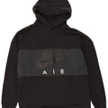 Nike Mens Graphic Hoodie Jumper Medium Black Colourblock Cotton