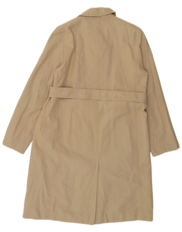 WALLIS Womens Trench Coat UK 12 Medium Beige Cotton