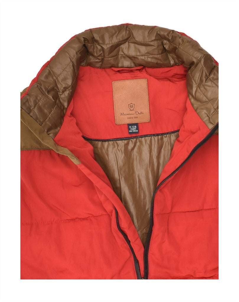 MASSIMO DUTTI Boys Padded Gilet 11-12 Years Red Colourblock Polyester | Vintage Massimo Dutti | Thrift | Second-Hand Massimo Dutti | Used Clothing | Messina Hembry 