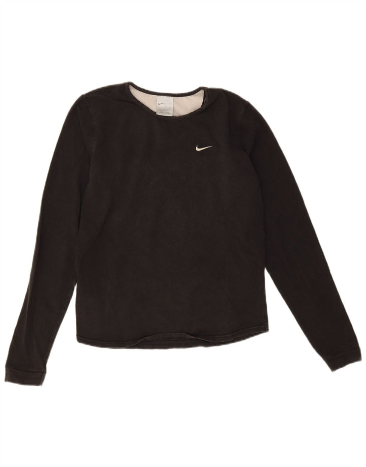 Nike Womens Top Long Sleeve US 4/6 Small Black Cotton
