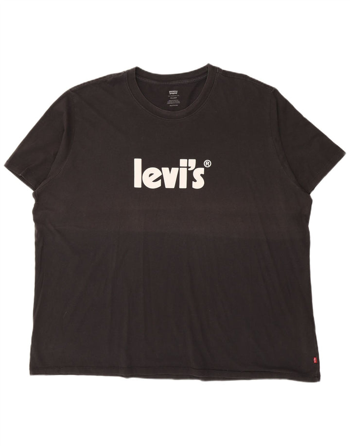 Levi's Mens Relaxed Graphic T-Shirt Top 3XL Black Cotton