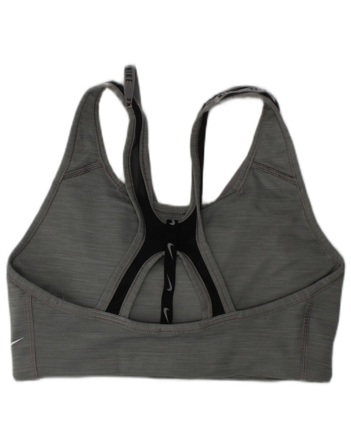 Nike Womens Graphic Sport Bra Top Small Grey Sports