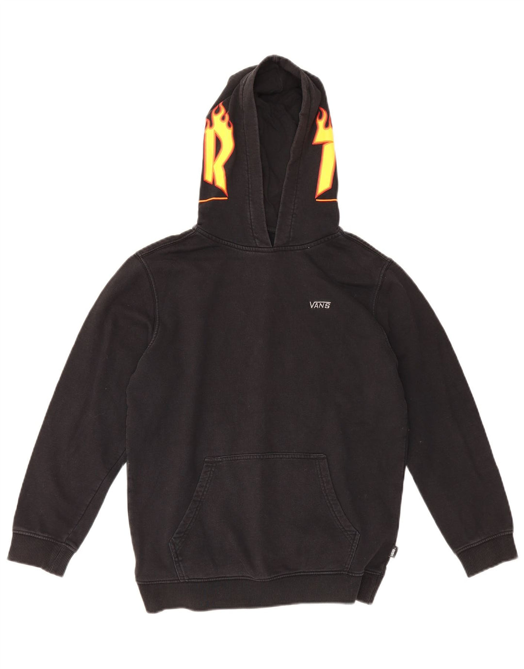 Vans Boys Graphic Hoodie Jumper 12-13 Years Large Black