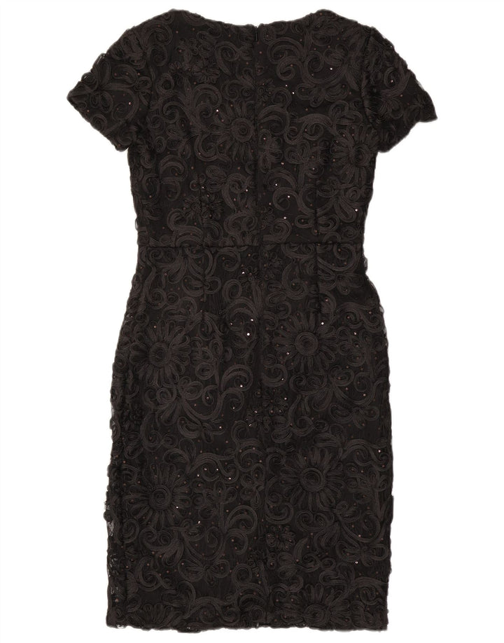 PHASE EIGHT Womens Sheath Dress UK 10 Small  Black Floral Polyester