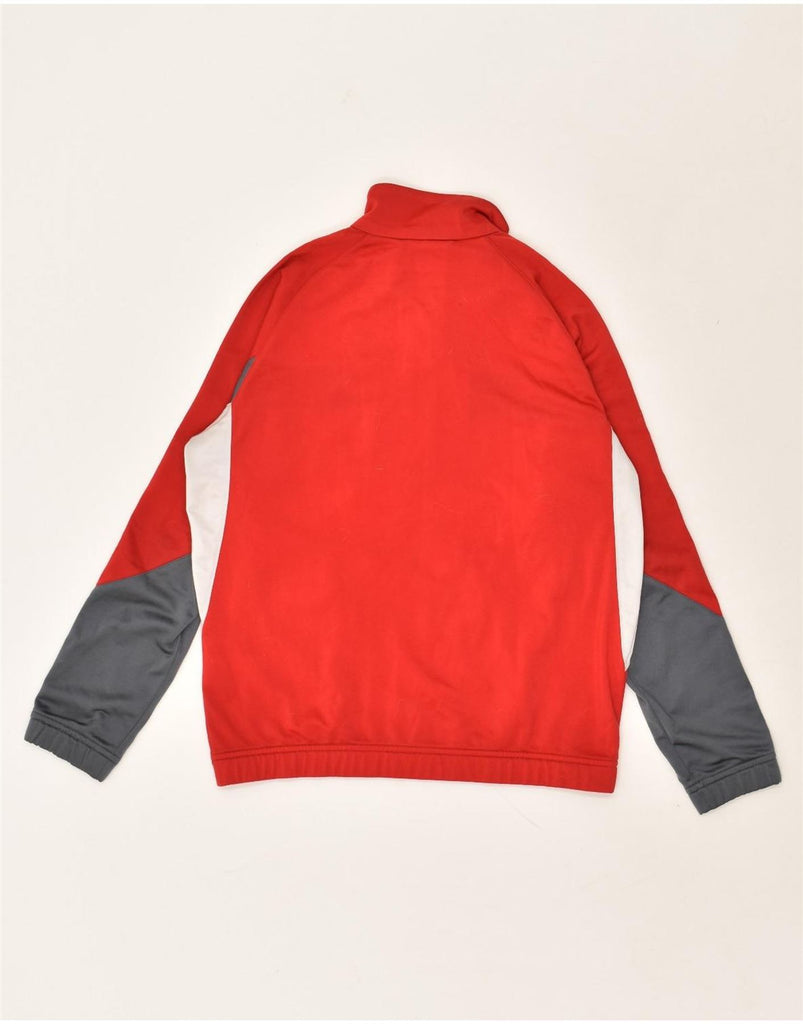 ADIDAS Boys Tracksuit Top Jacket 11-12 Years Red Colourblock Polyester | Vintage Adidas | Thrift | Second-Hand Adidas | Used Clothing | Messina Hembry 