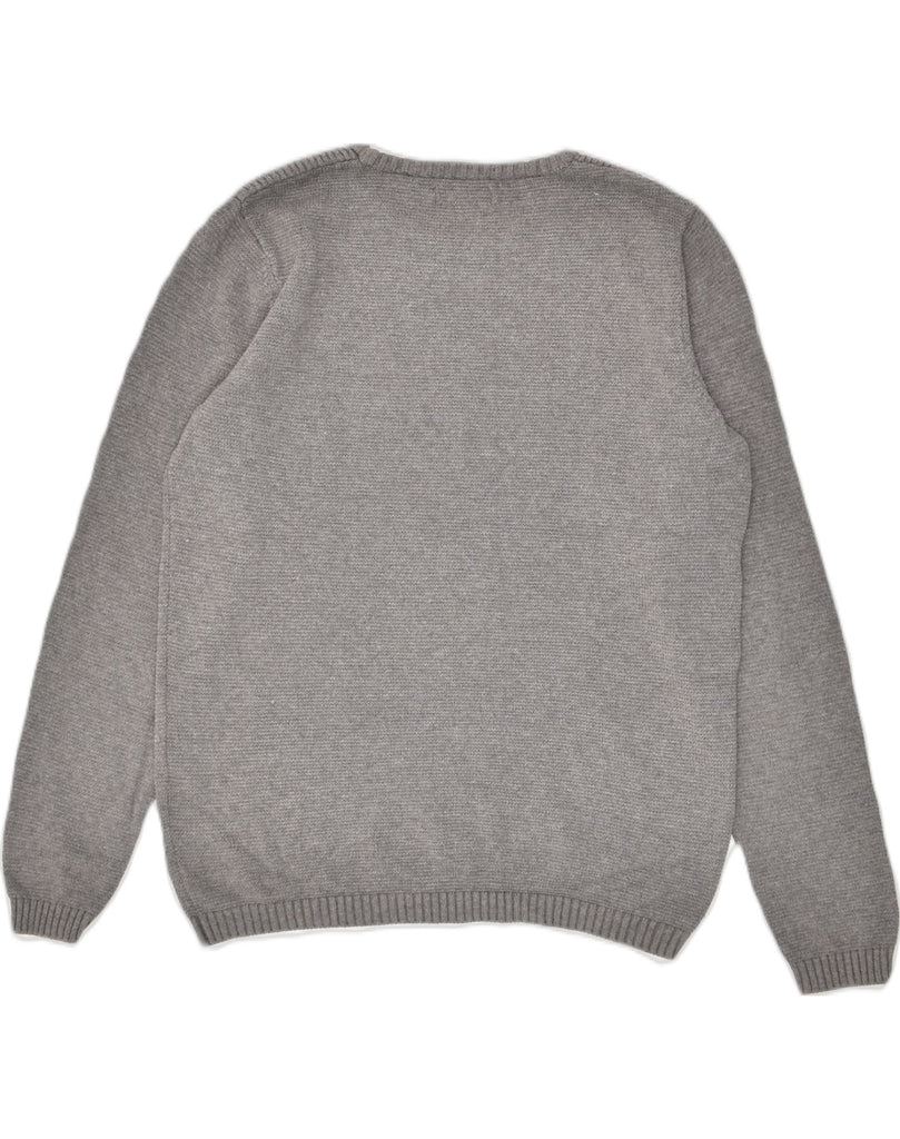 JACK & JONES Mens Crew Neck Jumper Sweater Medium Grey Cotton | Vintage Jack & Jones | Thrift | Second-Hand Jack & Jones | Used Clothing | Messina Hembry 