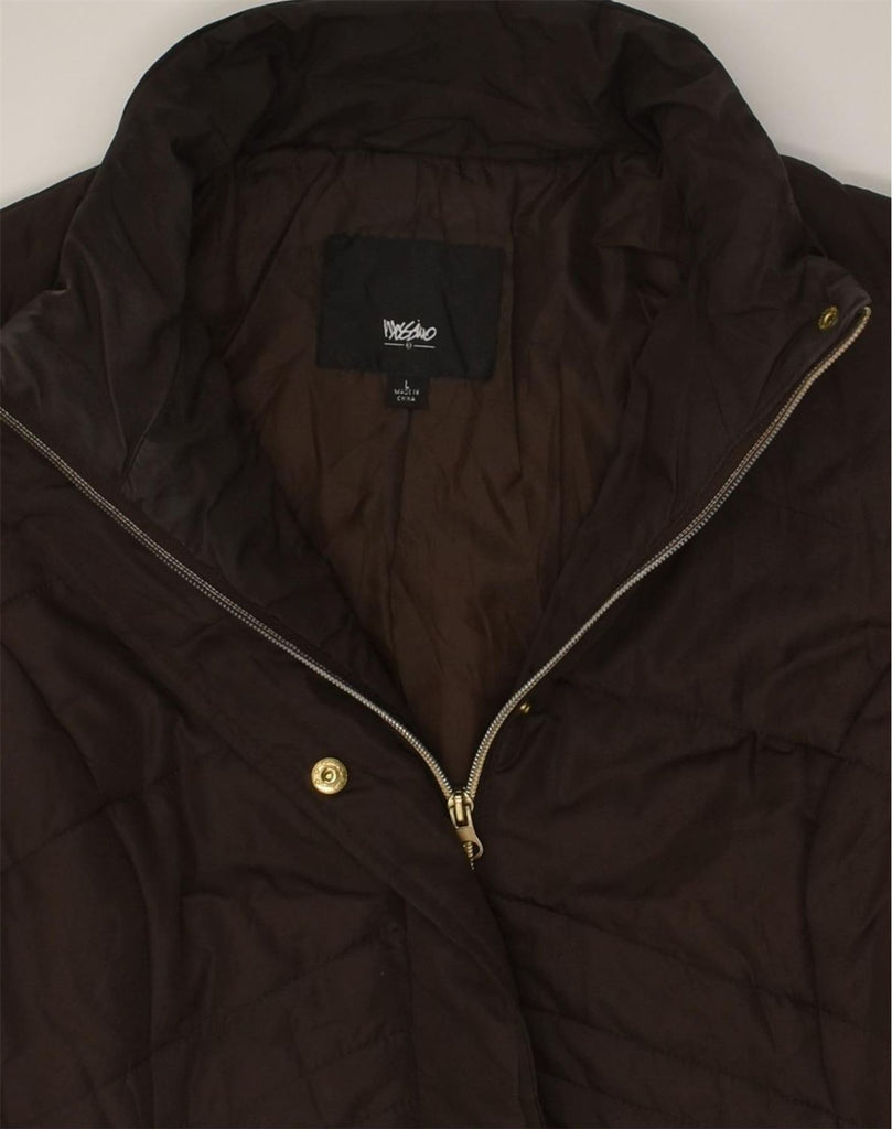 MOSSIMO Womens Padded Coat UK 16 Large Brown Polyester | Vintage Mossimo | Thrift | Second-Hand Mossimo | Used Clothing | Messina Hembry 