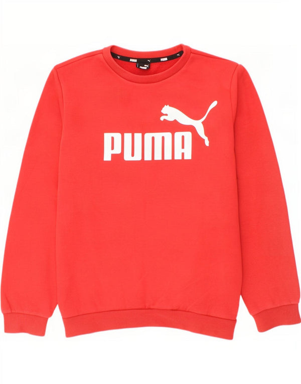 Puma Boys Graphic Sweatshirt Jumper 13-14 Years Red