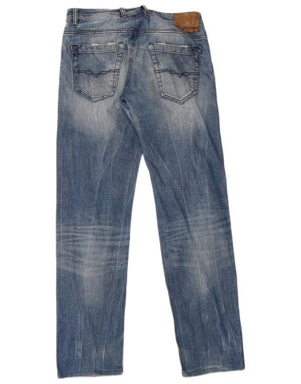 Diesel Mens Koolter Straight Jeans W33 L34 Blue Cotton