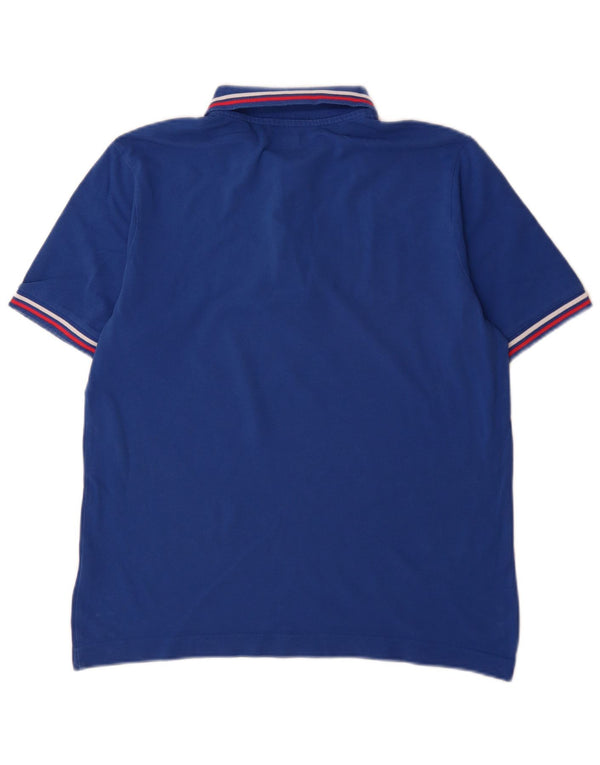 Kappa Mens Polo Shirt Medium Blue Striped Cotton