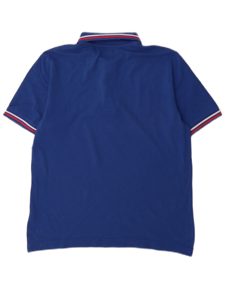 Kappa Mens Polo Shirt Medium Blue Striped Cotton