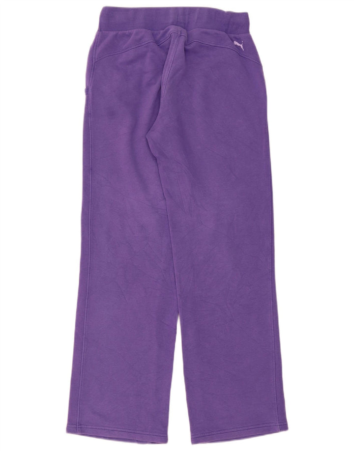 Puma Womens Tracksuit Trousers UK 12 Medium  Purple Cotton