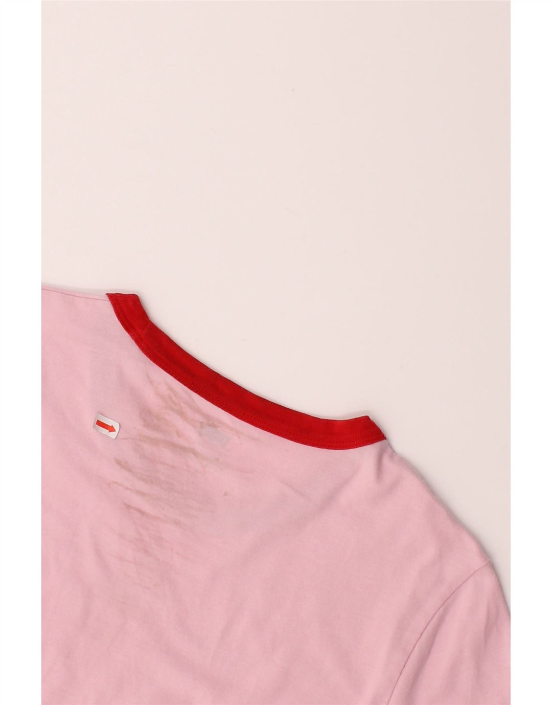 LEVI'S Womens Graphic T-Shirt Top UK 12 Medium Pink Cotton Vintage Levi's and Second-Hand Levi's from Messina Hembry 