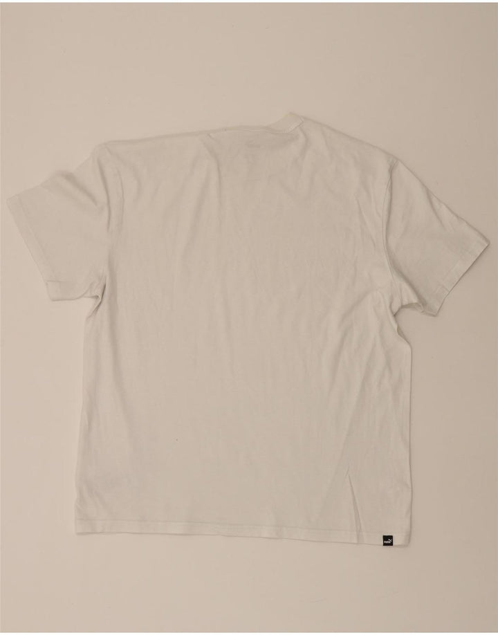 PUMA Mens T-Shirt Top Large White Cotton Vintage Puma and Second-Hand Puma from Messina Hembry 