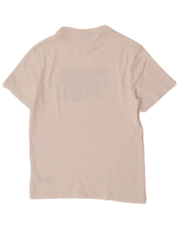 Tommy Hilfiger Mens Graphic T-Shirt Top Small White Cotton