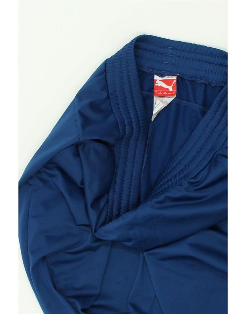 PUMA Mens Tracksuit Trousers Joggers Large Blue Polyester | Vintage Puma | Thrift | Second-Hand Puma | Used Clothing | Messina Hembry 