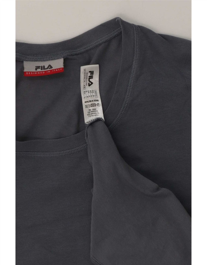 Fila Mens T-Shirt Top Large Blue Cotton