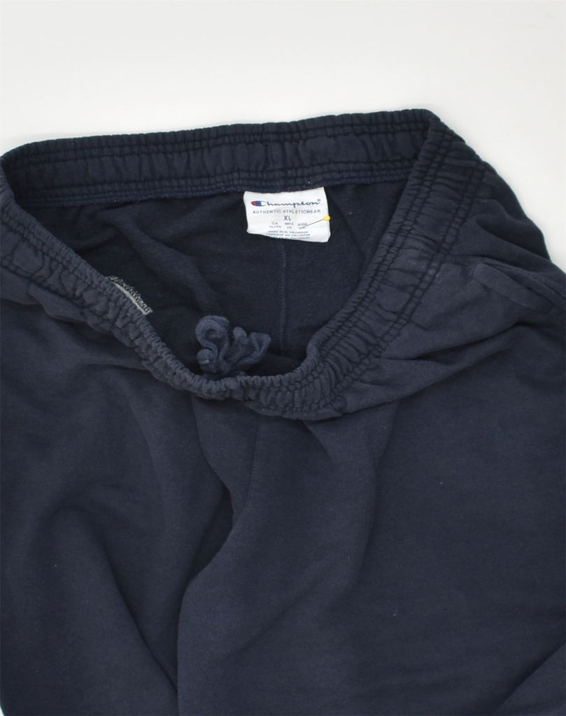 CHAMPION Mens Tracksuit Trousers XL Navy Blue Cotton | Vintage Champion | Thrift | Second-Hand Champion | Used Clothing | Messina Hembry 