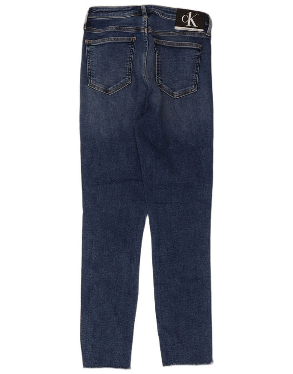 Calvin Klein Womens High Rise Skinny Jeans W30 L28 Blue Cotton