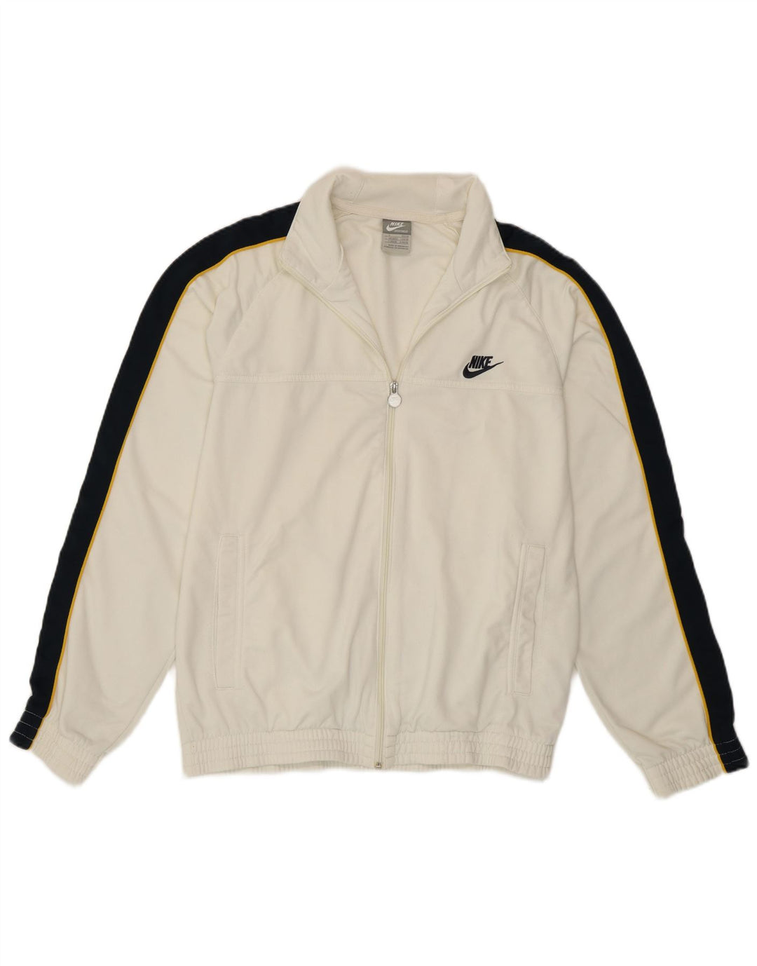 Nike Mens Regular Fit Tracksuit Top Jacket Small White Colourblock Sports