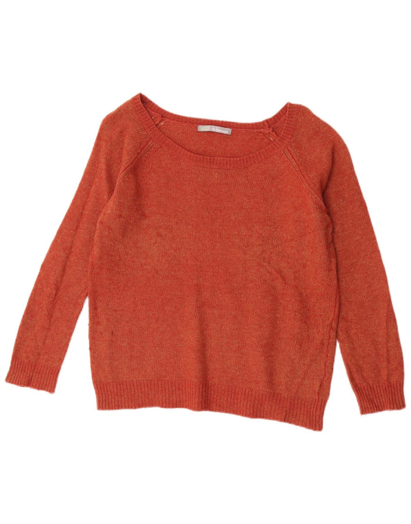 Marks & Spencer Womens Boat Neck Jumper Sweater UK 18 XL Brown Polyamide