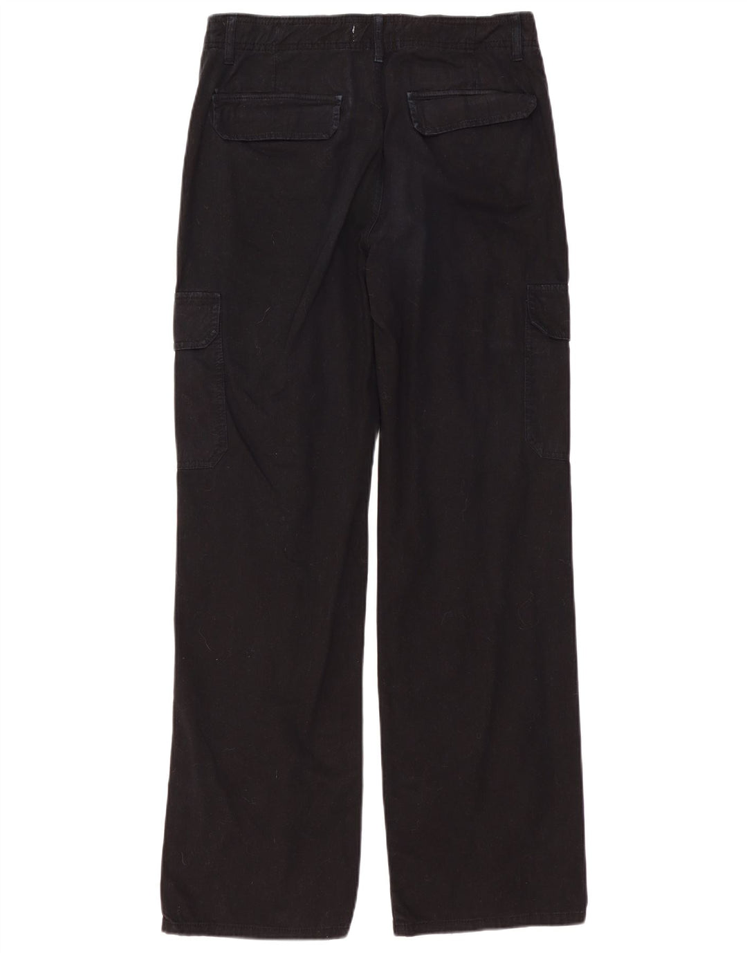 ZARA Womens Straight Cargo Trousers EU 40 Medium W30 L31 Black