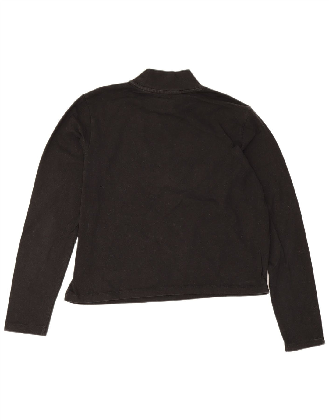 Puma Womens Crop Graphic Top Long Sleeve UK 12 Medium Black