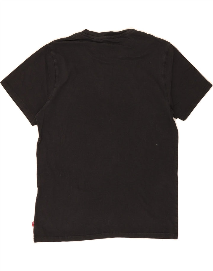 LEVI'S Mens Graphic T-Shirt Top Small Black Vintage Levi's and Second-Hand Levi's from Messina Hembry 